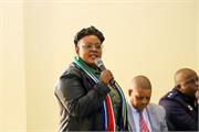Western Cape Provincial Head Ms Zanele Bila-Mupariwa outlining the program for the day
