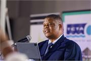 Deputy Minister David Mahlobo at the award ceremony making his keynote address 