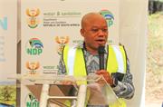 Deputy Minister Sihle Zikalala for Public Works and Infrastructure making remarks