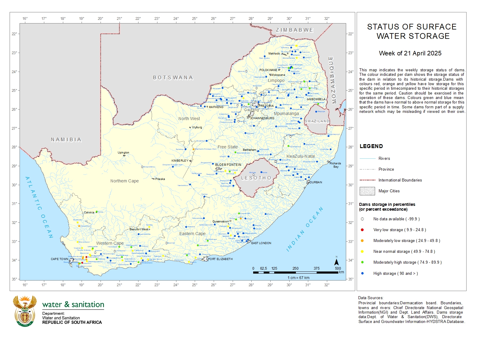 Surface Water Storage Map