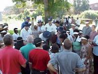 Crowds around the SASS table