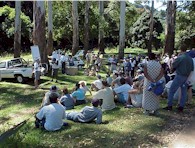 Wrapping up the Riverday with presentation of results - Botanical Gardens Pietermaritzburg